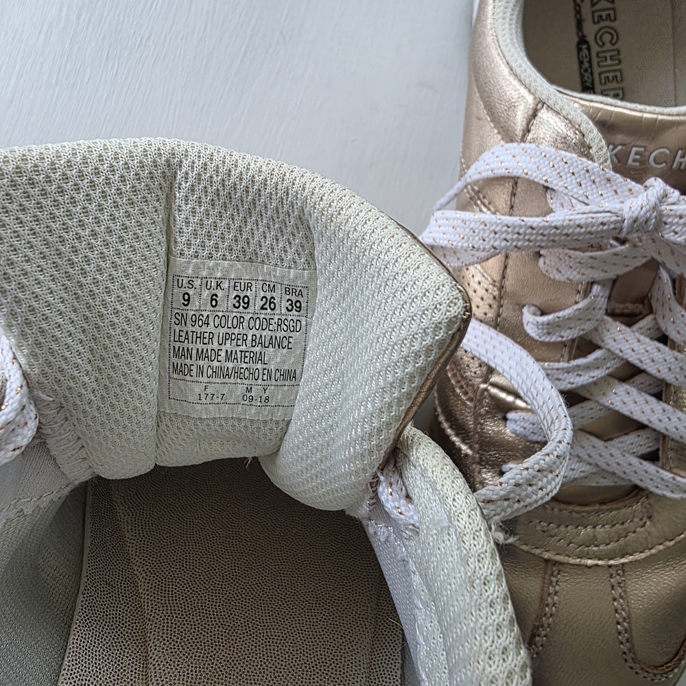 Skechers Gold Lace-Up Sneakers - Picture 9 of 9
